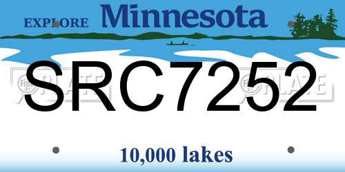 SRC7252 Minnesota License Plate