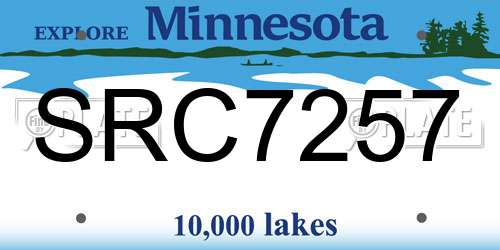 SRC7257 Minnesota License Plate