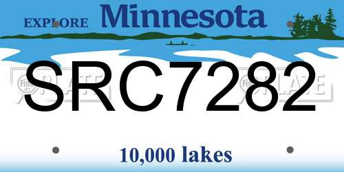SRC7282 Minnesota License Plate