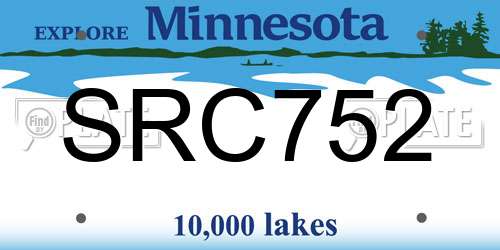 SRC752 Minnesota License Plate