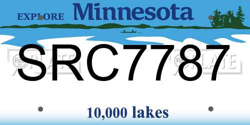 SRC7787 Minnesota License Plate