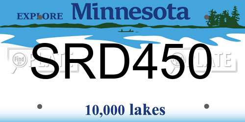 SRD450 Minnesota License Plate