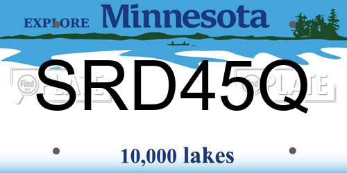 SRD45Q Minnesota License Plate