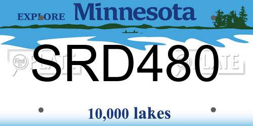 SRD480 Minnesota License Plate