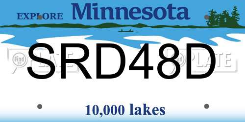 SRD48D Minnesota License Plate