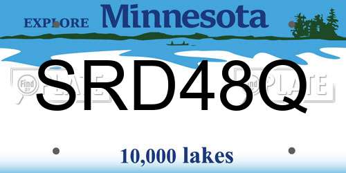 SRD48Q Minnesota License Plate