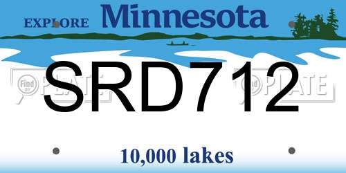 SRD712 Minnesota License Plate