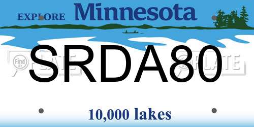SRDA80 Minnesota License Plate
