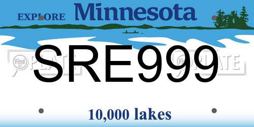 SRE999 Minnesota License Plate