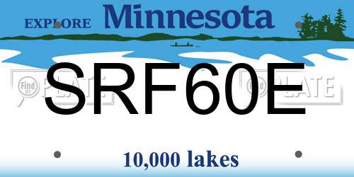 SRF60E Minnesota License Plate
