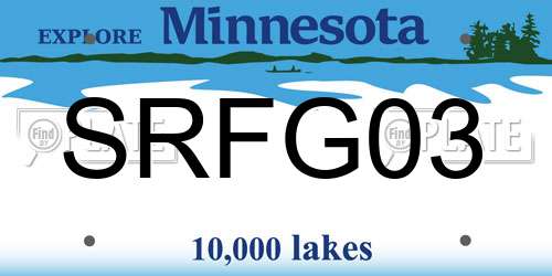 SRFG03 Minnesota License Plate