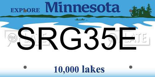 SRG35E Minnesota License Plate