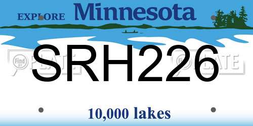 SRH226 Minnesota License Plate