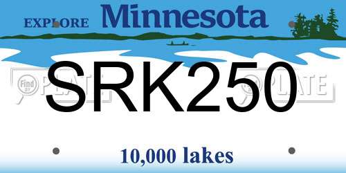SRK250 Minnesota License Plate