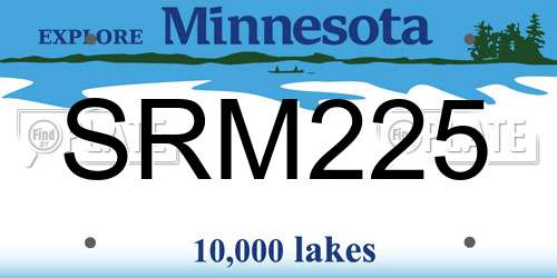 SRM225 Minnesota License Plate