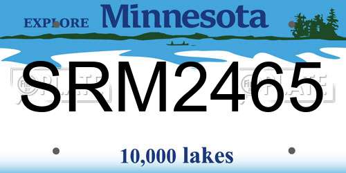 SRM2465 Minnesota License Plate