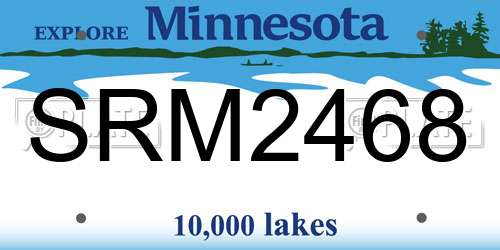 SRM2468 Minnesota License Plate