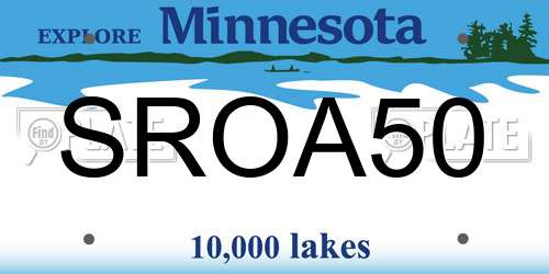 SROA50 Minnesota License Plate