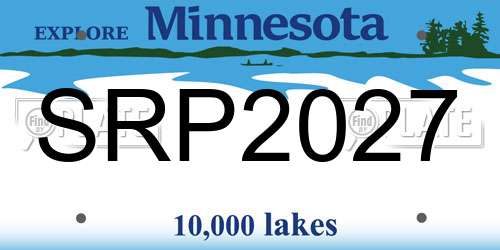 SRP2027 Minnesota License Plate
