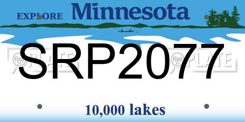 SRP2077 Minnesota License Plate