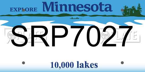 SRP7027 Minnesota License Plate