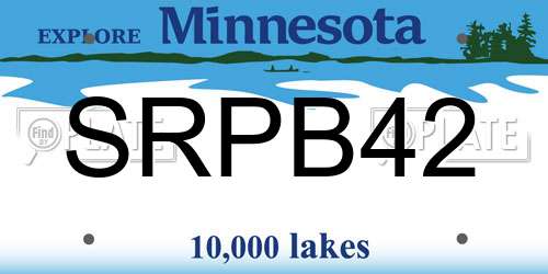 SRPB42 Minnesota License Plate