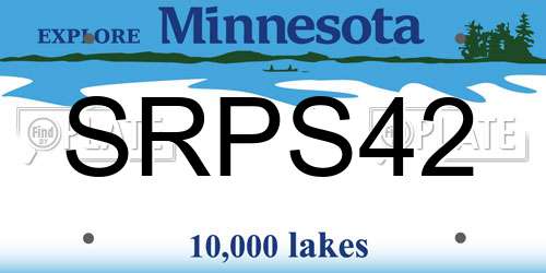 SRPS42 Minnesota License Plate