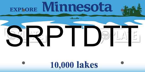 SRPTDTT Minnesota License Plate