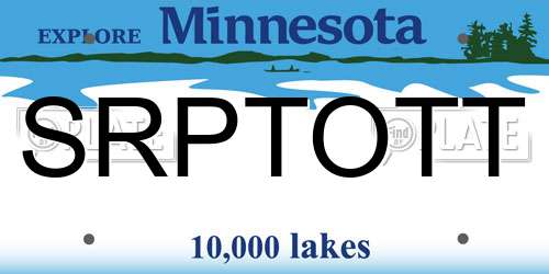 SRPTOTT Minnesota License Plate