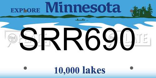 SRR690 Minnesota License Plate