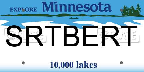 SRTBERT Minnesota License Plate