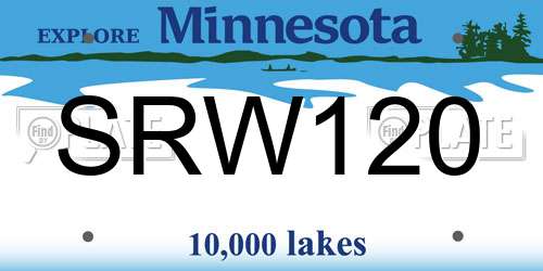 SRW120 Minnesota License Plate