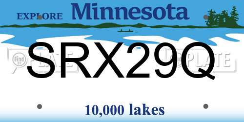 SRX29Q Minnesota License Plate