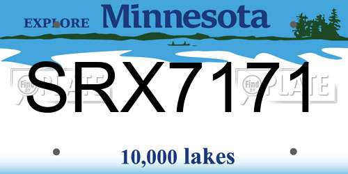 SRX7171 Minnesota License Plate