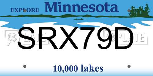 SRX79D Minnesota License Plate