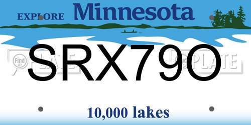 SRX79O Minnesota License Plate