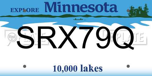 SRX79Q Minnesota License Plate