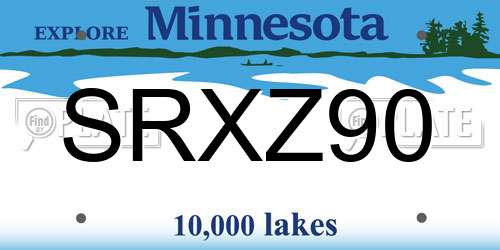 SRXZ90 Minnesota License Plate