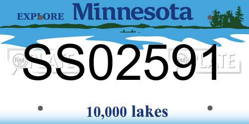 SS02591 Minnesota License Plate