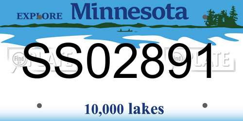 SS02891 Minnesota License Plate