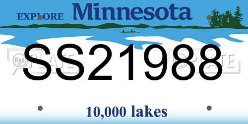 SS21988 Minnesota License Plate