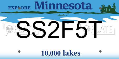 SS2F5T Minnesota License Plate