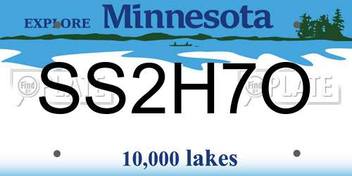 SS2H7O Minnesota License Plate