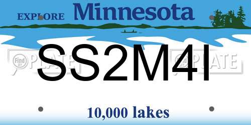 SS2M4I Minnesota License Plate