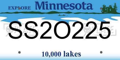 SS2O225 Minnesota License Plate
