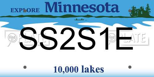 SS2S1E Minnesota License Plate