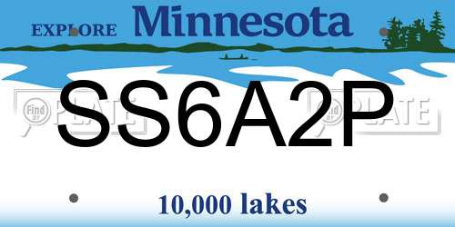 SS6A2P Minnesota License Plate