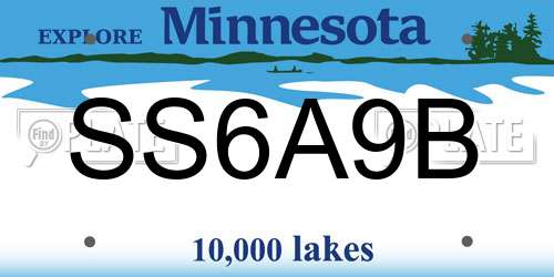 SS6A9B Minnesota License Plate