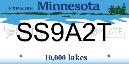 SS9A2T Minnesota License Plate