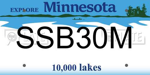 SSB30M Minnesota License Plate